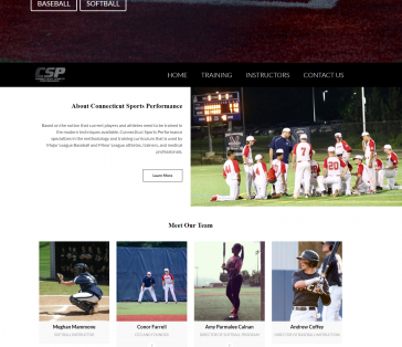 CT Sports Performance Splash Page