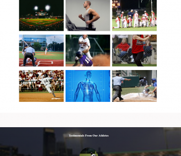 CT Sports Performance Splash Page Service Focus and Testimonials