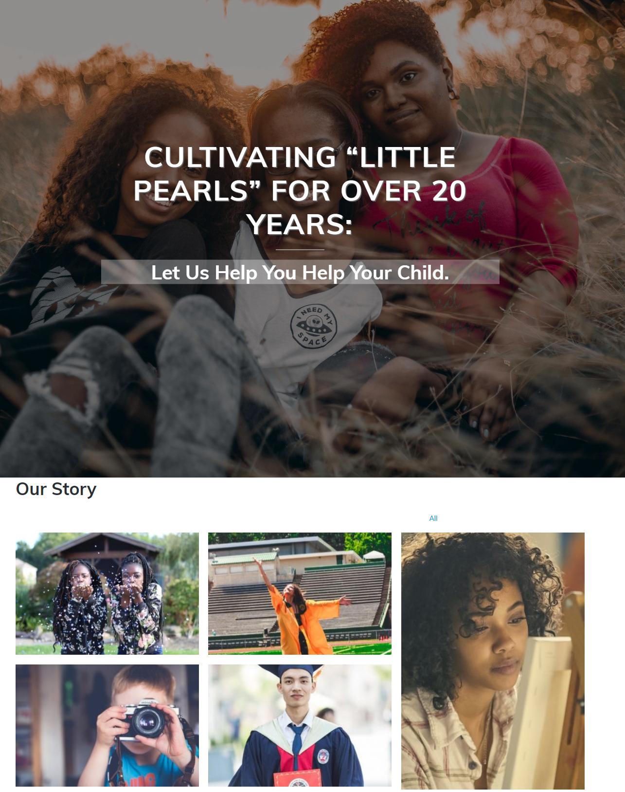 Little Pearls Education group Splash Page