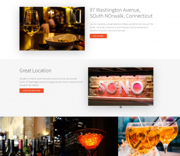 SOHOBar South Norwalk CT Splash Page Integrated Music and Call To Action