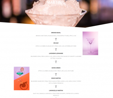 SOHOBar South Norwalk CT Menu Pages