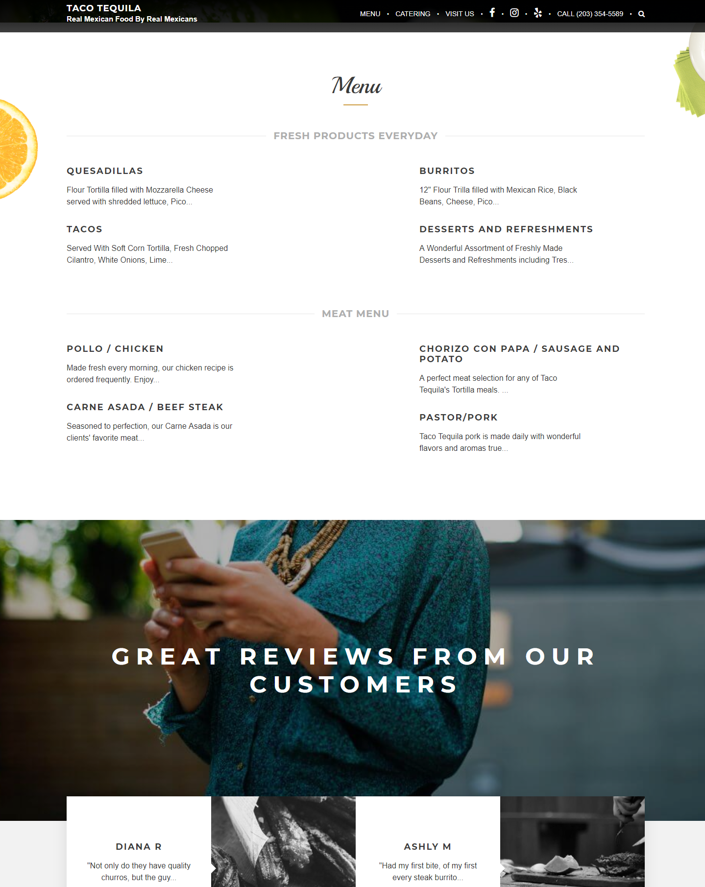 Restaurant Review Section